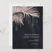 Jewel Palm Leaf Wedding Rose Gold/Navy ID830 (Vorderseite)