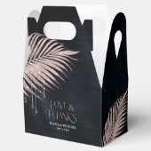 Jewel Palm Leaf Wedding Rose Gold V2 ID830 Geschenkschachtel (Geöffnet)