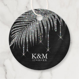 Jewel Palm Leaf Wedding Silver ID830 Geschenkanhänger