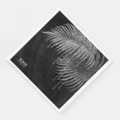 Jewel Palm Leaf Wedding Silver ID830 Serviette (Ecke)