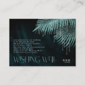 Jewel Palm Leaf Wishing Well V2 Aquamarin ID830 Begleitkarte (Vorderseite)