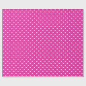 Jewel Pink | White Polka Dot Wrapping Paper Geschenkpapier (Flach)