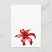Jewel Red Lilie Aquarell Hochzeit einseitige Kunst Begleitkarte (Vorderseite)