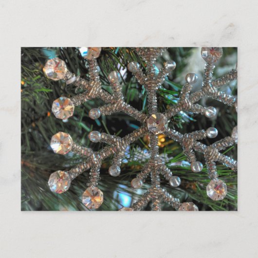 Jewel Snowflake, Weihnachtsbaum, Ziergegend Postkarte (Vorderseite)
