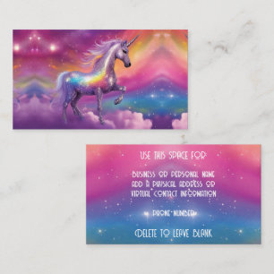 Jewel-Ton-Kosmisches-Funkel-Regenbogen-Glitter-Ein Visitenkarte