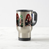 Jewel-Ton-Reisekaffeetasse mit Hookah-Mädchen Reisebecher (VorderseiteRechts)