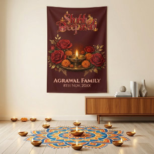 Jewel-Ton-Shubh-Diwali-Rose-Pfau-Deepak-Familie Banner