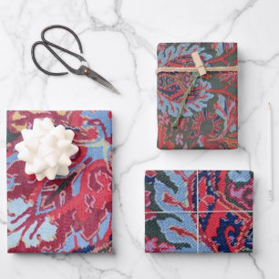 Jewel-Ton-Stoffstil Foto  Geschenkpapier Set