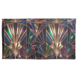 Jewel Tone Art Deco Multicolor Geometric Sunburst Kissenbezug