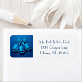 Jewel Tone Bells Christmas Return Address Label (Insitu)