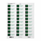 Jewel Tone Bells Christmas Return Address Label (Vorne)