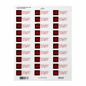 Jewel Tone Bells Christmas Return Address Label (Vorne)