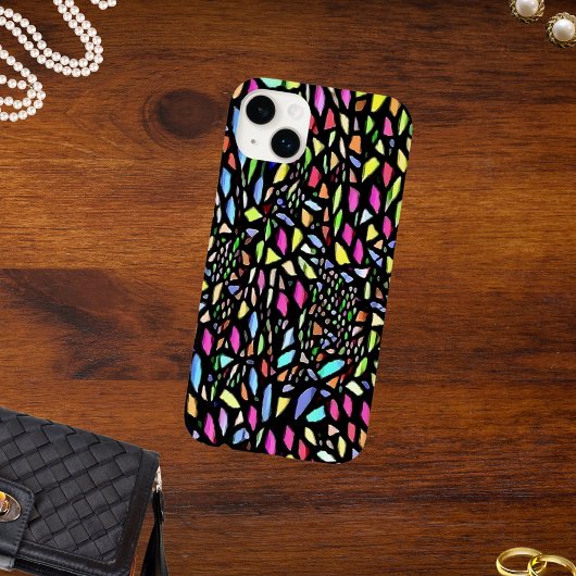 Jewel Tone Black Watercolor Mosaik Case-Mate iPhone Hülle