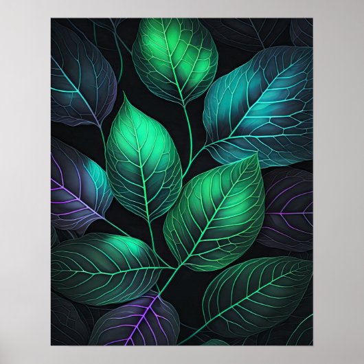 Jewel Tone Blätter Poster (Vorne)