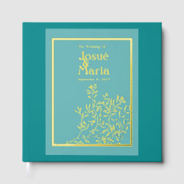 Jewel Tone Blue Wedding Foil Gästebuch