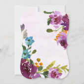 Jewel Tone Bridal Dusche Einladungen Wasserfarbe (Rückseite)