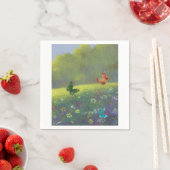 Jewel Tone Butterfliegen in Summer Meadow Serviette (Beispiel)