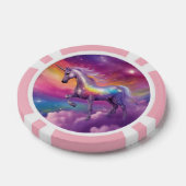 Jewel Tone Cosmic Sparkle Rainbow Glitzer Unicorn Pokerchips (Einzeln)