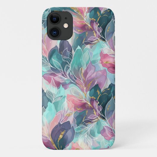Jewel Tone Floral Case-Mate iPhone Hülle (Rückseite)