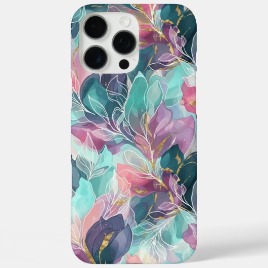 Jewel Tone Floral Case-Mate iPhone Hülle (Rückseite)