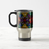 Jewel Tone Floral Stained Glass Art Mug Reisebecher (Links)