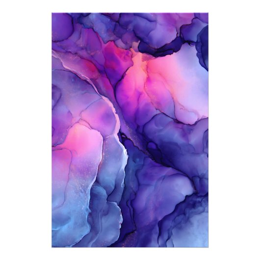 Jewel Tone Fluid Resin Nebula Glow Fotodruck (Vorne)