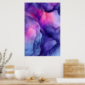 Jewel Tone Fluid Resin Nebula Glow Poster (Küche)