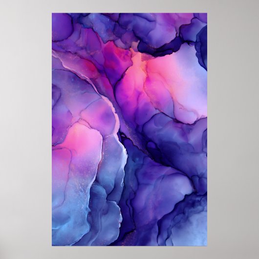 Jewel Tone Fluid Resin Nebula Glow Poster (Vorne)