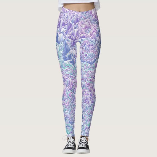 Jewel Tone Glitch Leggings (Vorderseite)
