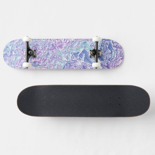 Jewel Tone Glitch Skateboard (Horizontal)