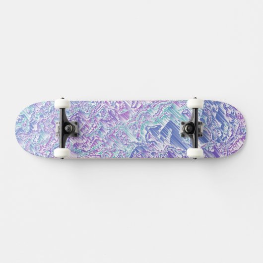 Jewel Tone Glitch Skateboard (Horizontal)