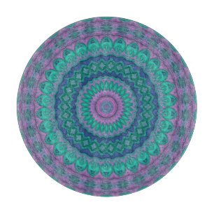 Jewel Tone Mandala Schneidebrett