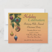 Jewel Tone Ornaments Custom Christmas Einladungen (Vorderseite)