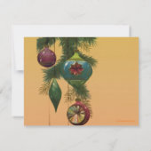 Jewel Tone Ornaments Custom Christmas Einladungen (Rückseite)