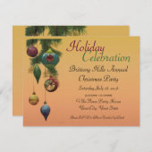 Jewel Tone Ornaments Custom Christmas Einladungen (Vorne/Hinten)