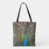 Jewel Tone Peacock Art Tasche (Rückseite)