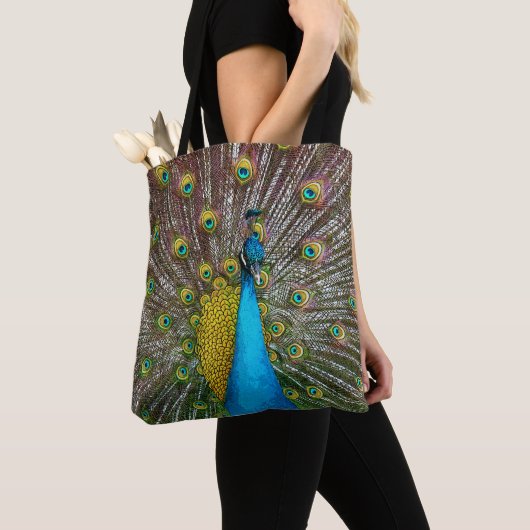 Jewel Tone Peacock Art Tasche (Von Nahem)