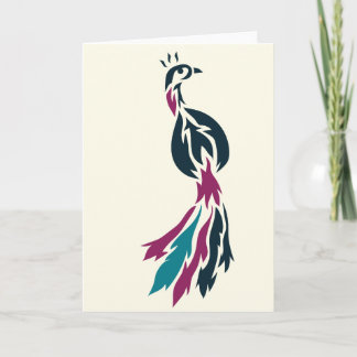Jewel Tone Peacock Notecard Karte