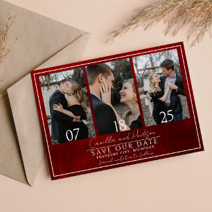Jewel Tone Romance Ruby Hochzeit Save The Date