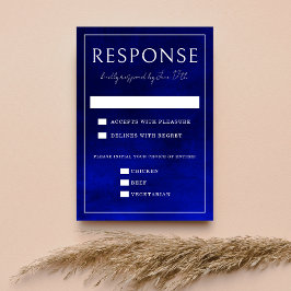 Jewel Tone Romance | Saphirblau | Hochzeit RSVP Karte