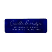 Jewel Tone Romance | Saphirblau | Rücksendeadresse (Vorne)