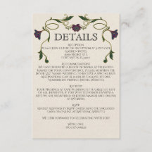 Jewel Tone Vintage Art Nouveau Floral Wedding