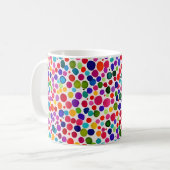 Jewel Tone Watercolor Dots Kaffeetasse (Vorderseite Links)