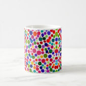 Jewel Tone Watercolor Dots Kaffeetasse (Mittel)