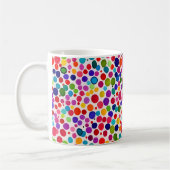 Jewel Tone Watercolor Dots Kaffeetasse (Links)