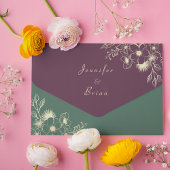 Jewel Tone Wedding All In One Einladung