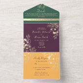 Jewel Tone Wedding All In One Einladung (Innen Boden)