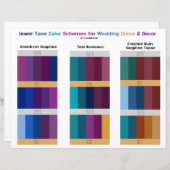 Jewel Tone Wedding Color Schemes Paletten (Vorne/Hinten)