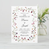 Jewel Tone Wedding Einladung (Stehend Vorderseite)