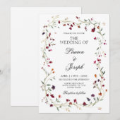Jewel Tone Wedding Einladung (Vorne/Hinten)